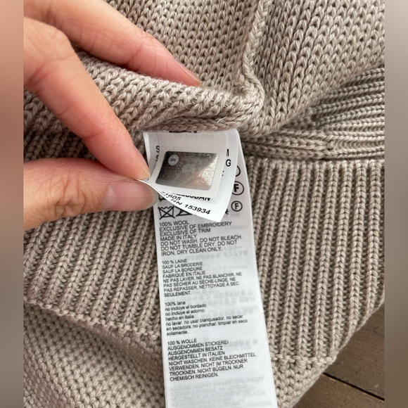💔SOLD Canada Goose Mens Paterson merino wool sweater in tan heather XL NWT - Picture 7 of 7